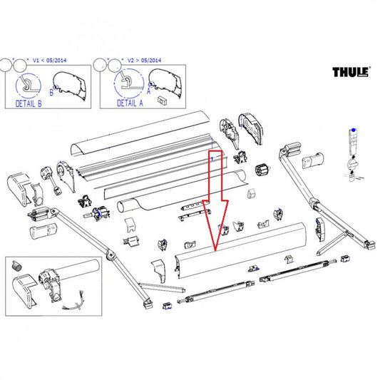 Thule Lead Rail 9200 6.00 Wit
