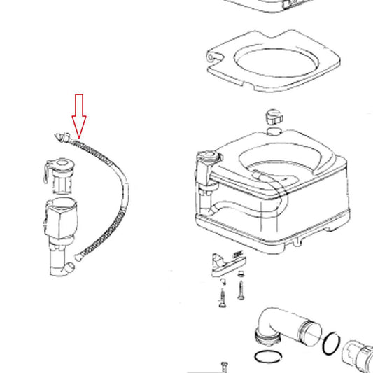 Thetford Porta Porti 465 Flush Tube Graniet