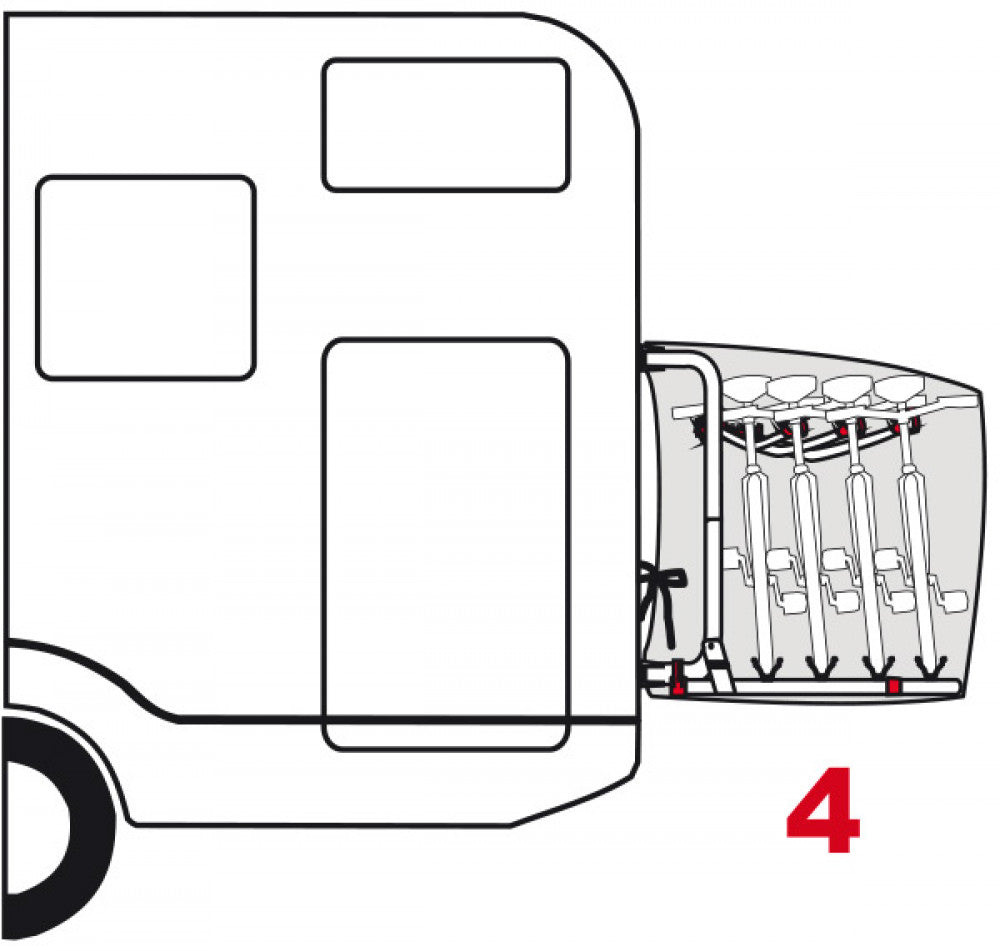 Fiamma Bike Cover S 4 Fietsen Achterwand