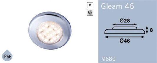 Frilight Opbouwspot Glean 46 LED Wit