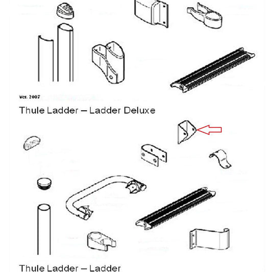 Thule Ladder Wandbevestigings Beugel 30mm Doosnede