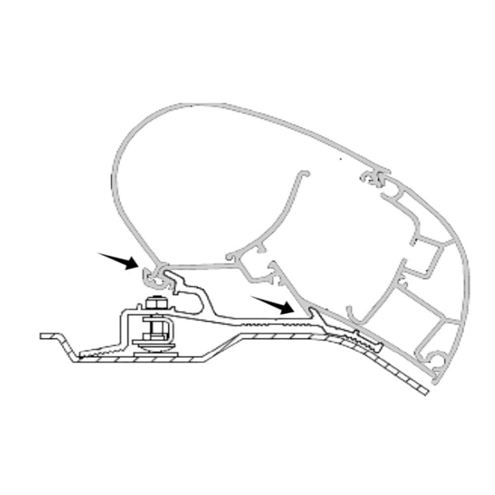 Dometic Ducato/Jumper/Boxer H2 Adapter 375