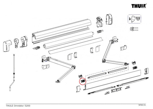 Thule Connection Support Arm LH 5200