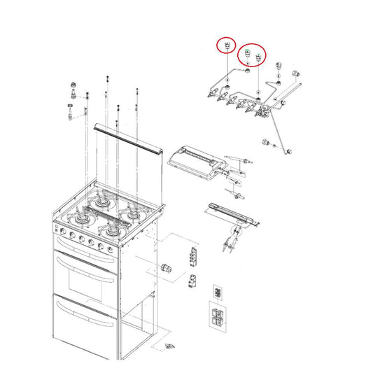 Dometic kookplaat PI8000 Sproeier