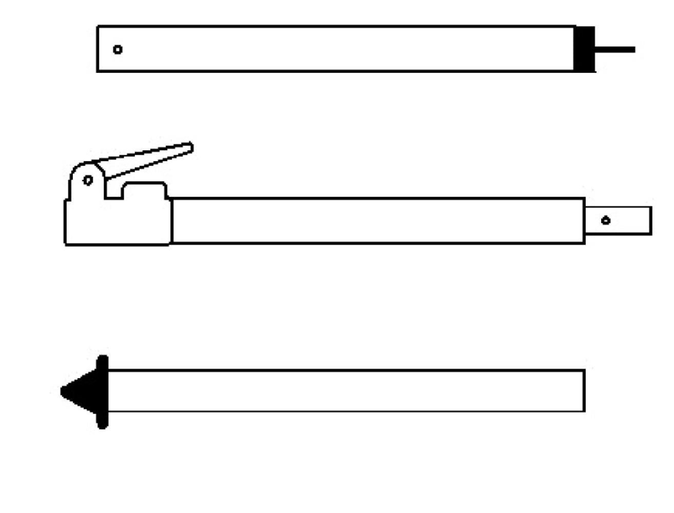 Campking Stormstok puntdop 28/25mm 180-260cm CFRP