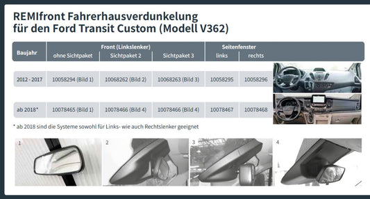 Remifront 4 Ford Transit Custom V362 >2018 Zijraam L