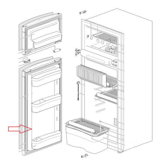 Thetford Deur Frameless Rechts N150/ N175/ N3185