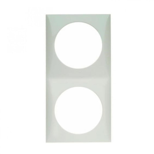 Berker Afdekraam Flow 2-Vaks Chroom Mat