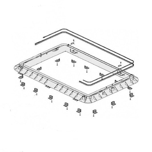 Dometic Heki 2 Buitenkader compleet 39-46 mm