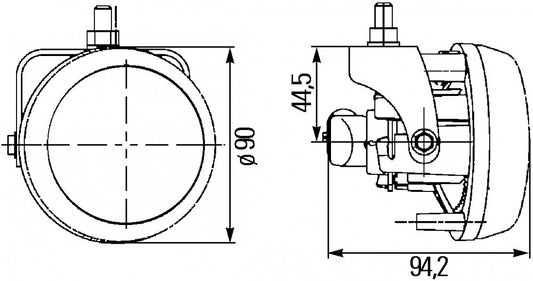 Hella Bochtlicht met Mistlicht Links DynaView Evo2 H7