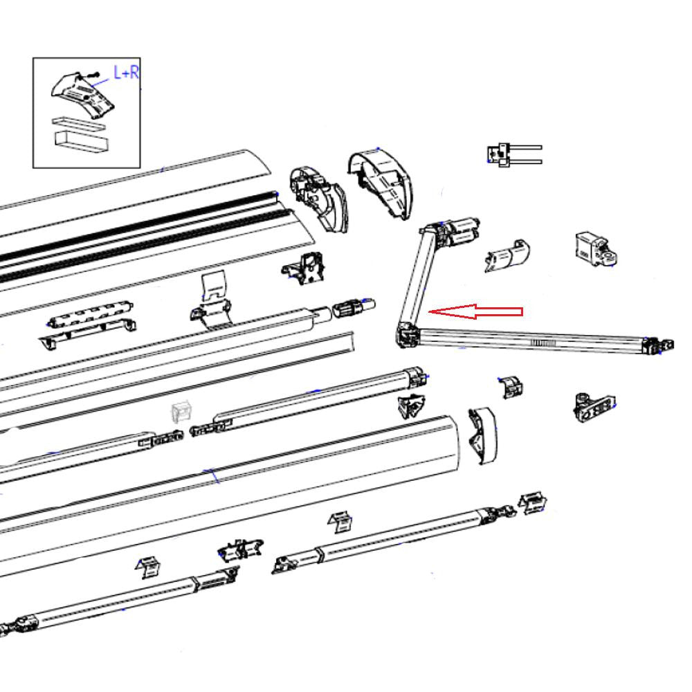 Thule RH Spring Arm 6300 2.60mtr