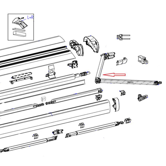 Thule RH Spring Arm 6300 2.60mtr