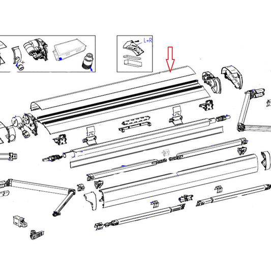 Thule 6300 Cover Housing 3.75 Wit