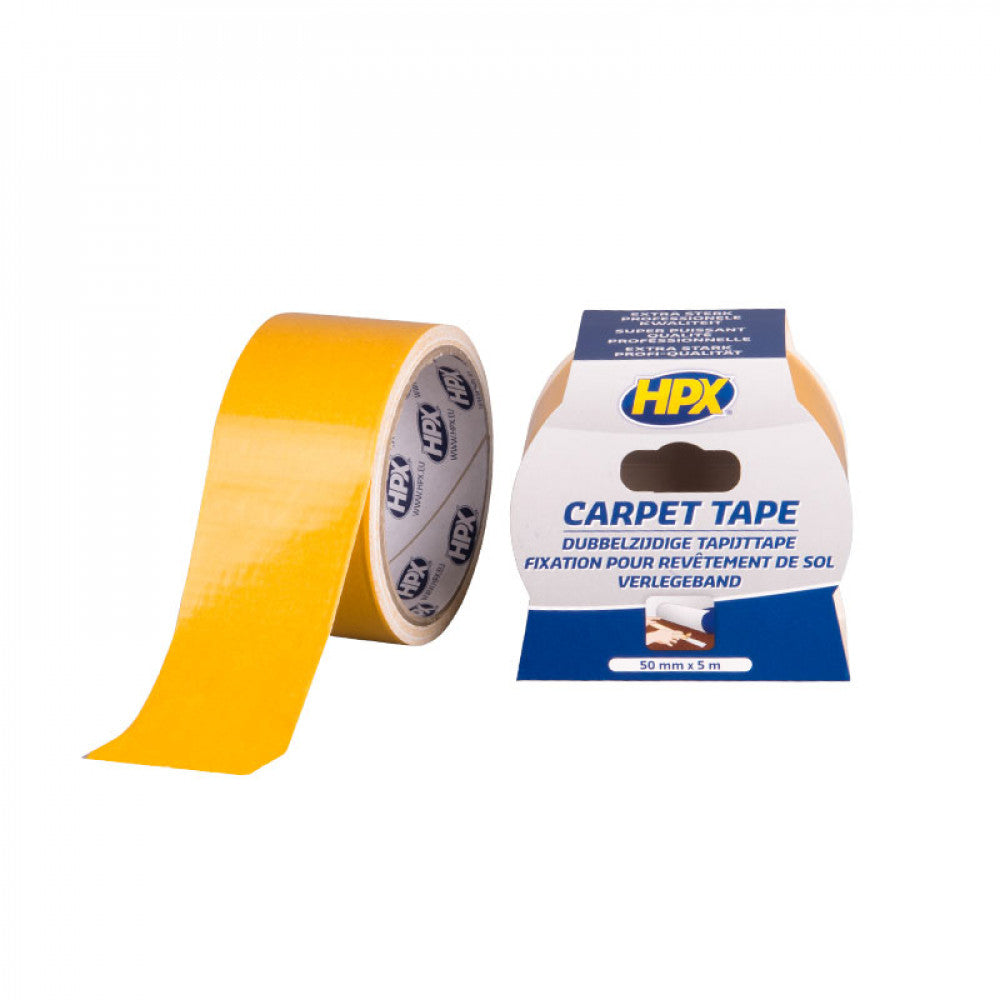HPX Dubbelzijdig Tapijttape 5mtrx50mm Wit