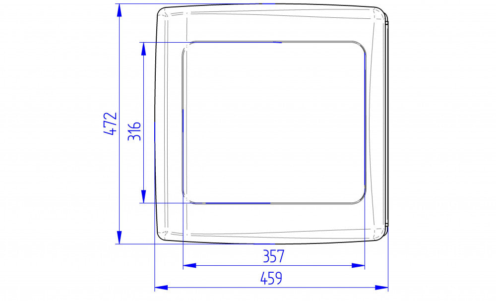 Thule Vent 12V Translucent 40x40cm