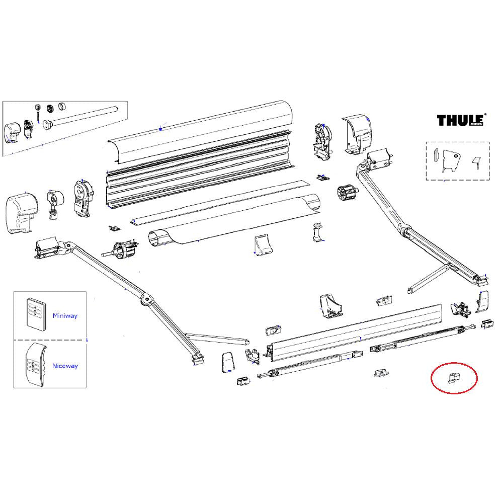 Thule 8000 Knikarmgeleider