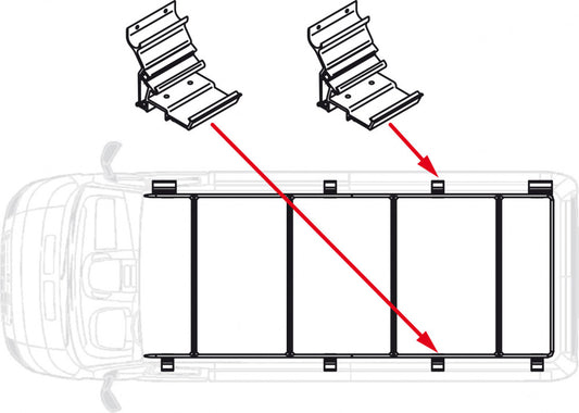 Fiamma Fixing Bar Kit Roof Rail Ducato Extra 14.5cm