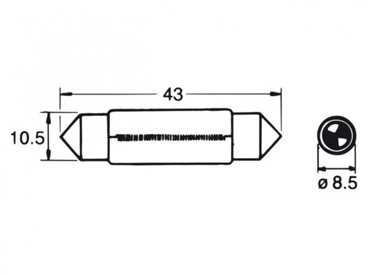 Buislamp 12V/10W