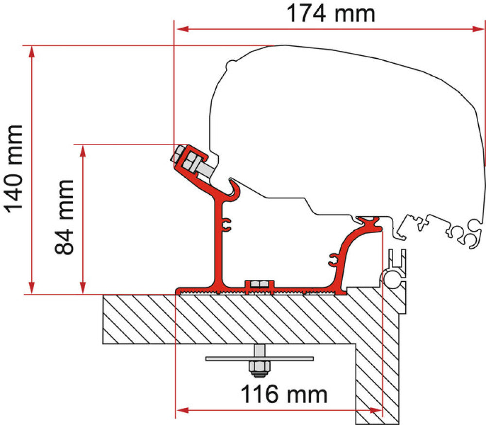 Fiamma Adria Caravan Adapter 550 >2015 F65/F80