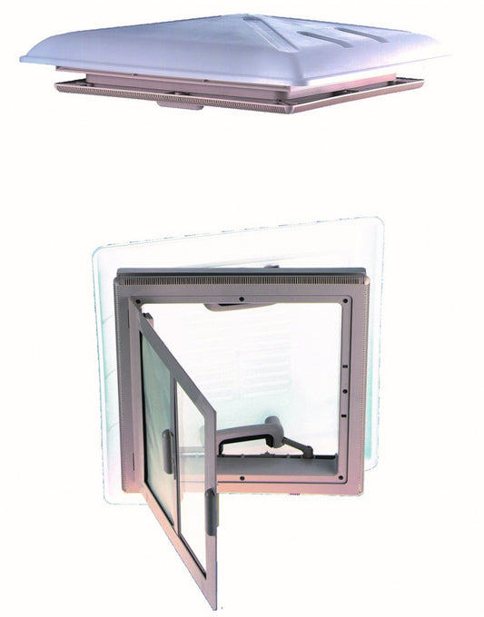 MPK Dakluik 40x40cm Melkglas Grote Kap+Combirollo Wit