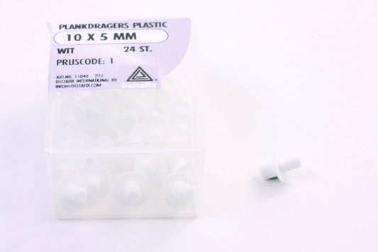 Deltafix Plankdragers Plastic 10x5mm Wit 24st