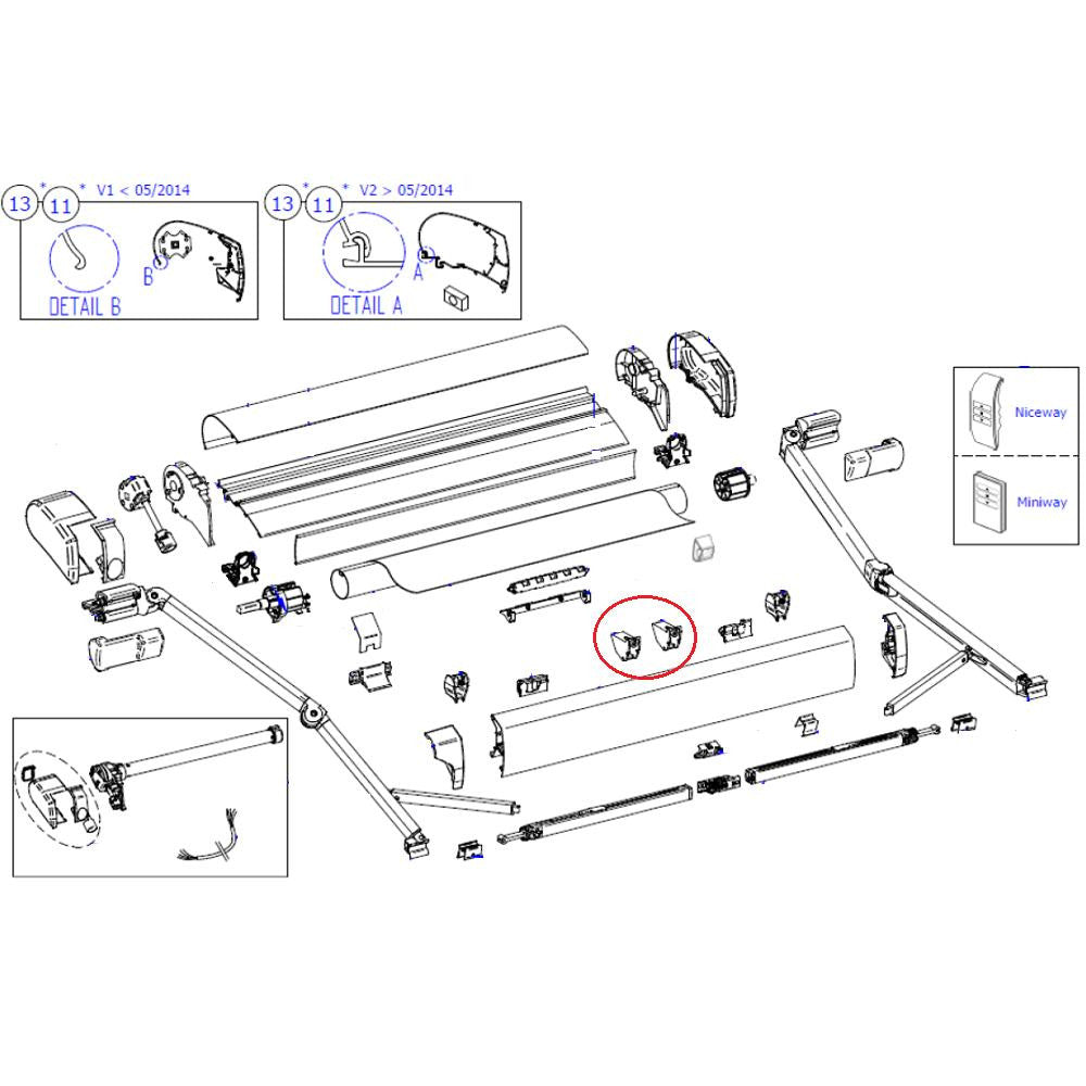 Thule 9200 Gliding Angle Lead Rail