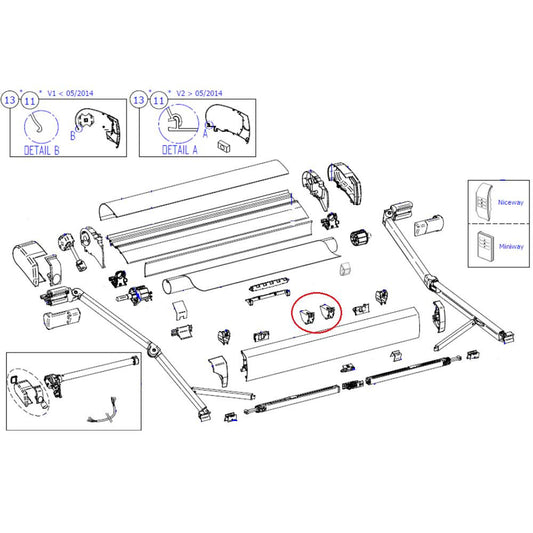 Thule 9200 Gliding Angle Lead Rail