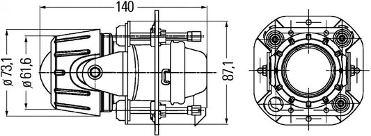 Hella Mistlicht Premium H3 Rond Wit