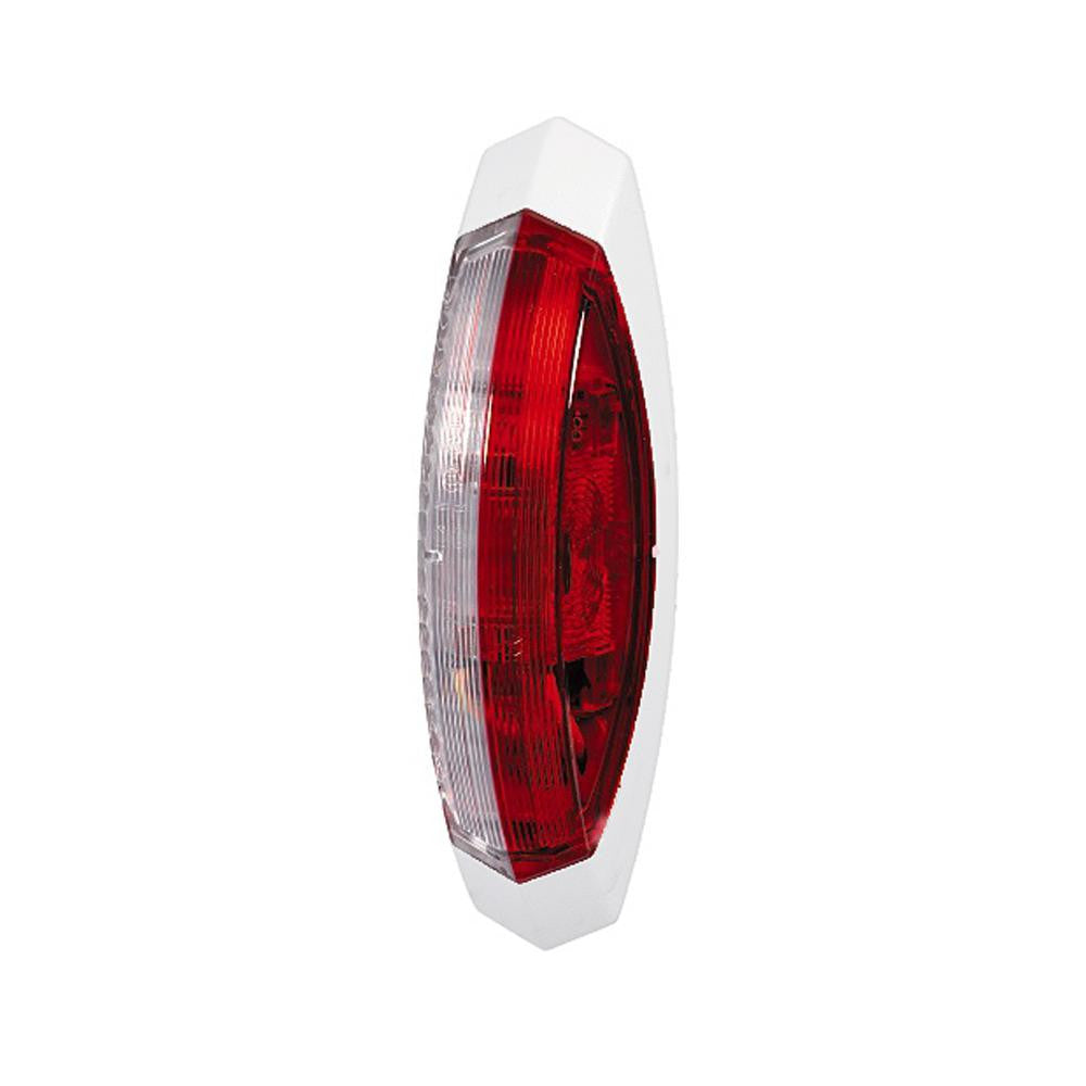 Hella Markering Ovaal Opbouw Rood/Wit Wit Frame Rechts