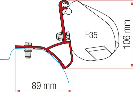 Fiamma Trafic/Vivaro/Talento/NV300/Rapido Mirande S Kit F35