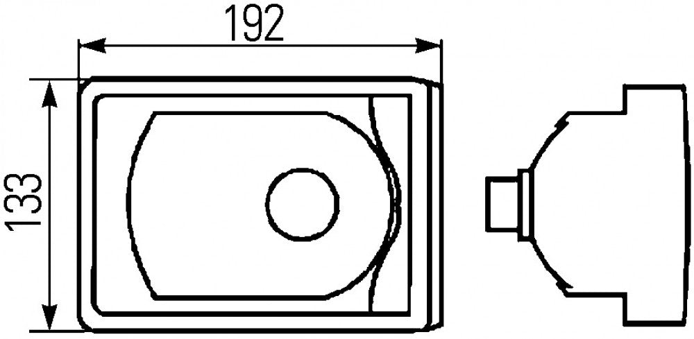 Hella Achterlicht en Remlicht Inbouw 12V/5W