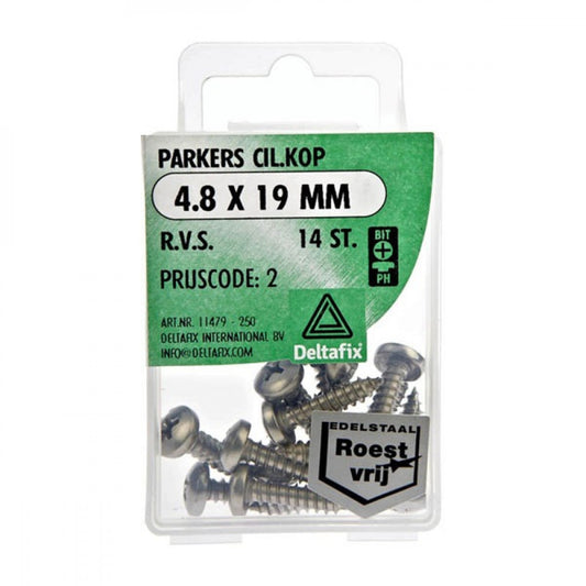 Deltafix Parker CK RVS 4.8x19mm Set 14st