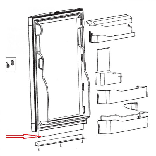 Dometic RM7851L Decoratieplaat Zilver 2,0x500x868