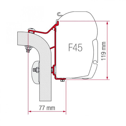 Fiamma Hymer B2/Van Adapter 450 F45