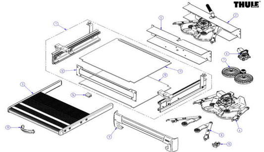 Thule Slide-Out Frame G2 Ducato/Jumper/Boxer 550