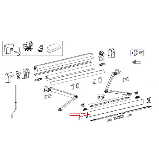 Thule Lead Rail 5200 1.90 Wit