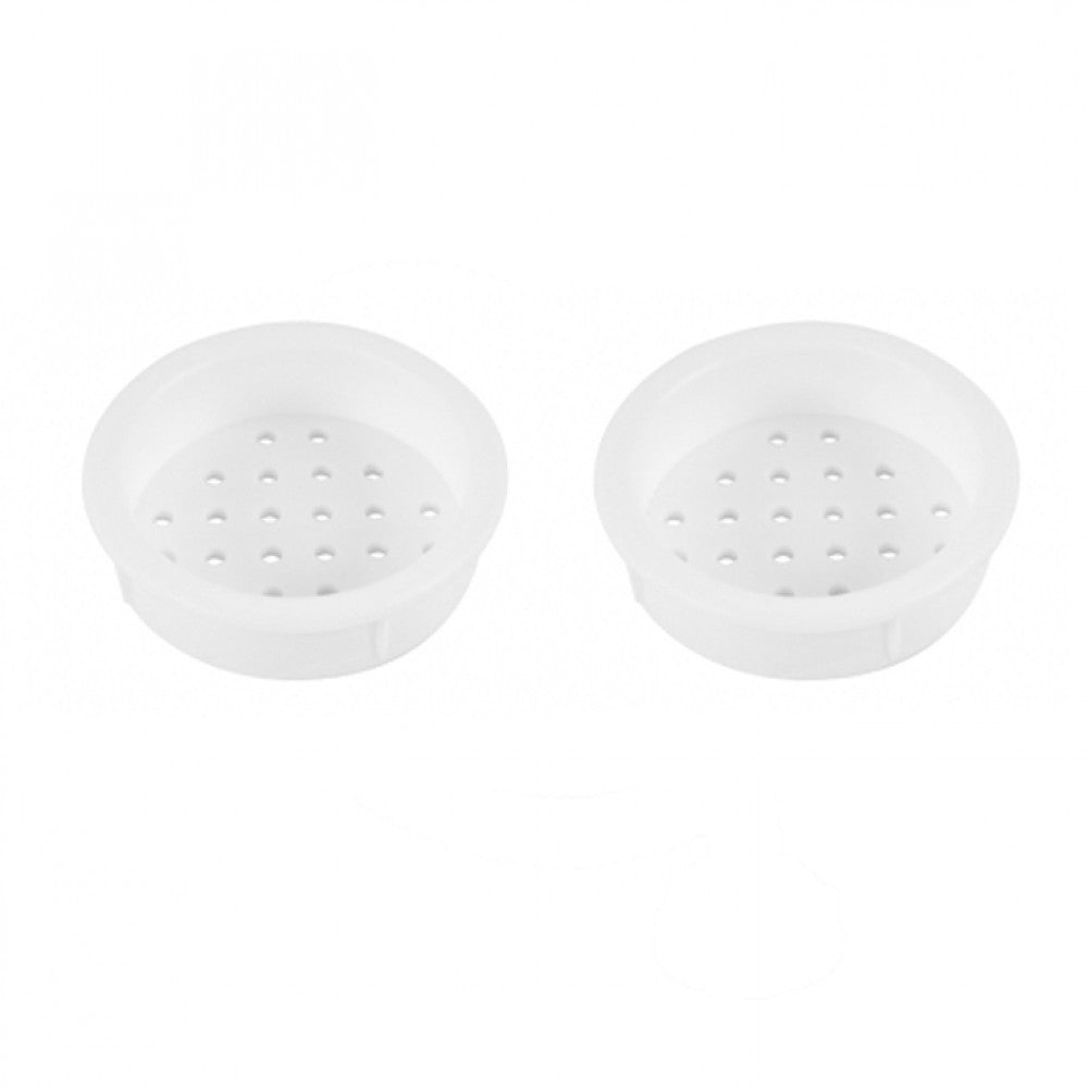 Rozet Wit 34-39mm rond inbouw à 4 st.