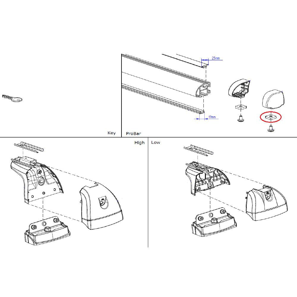 Thule Vulplaatje Probar Flex M6