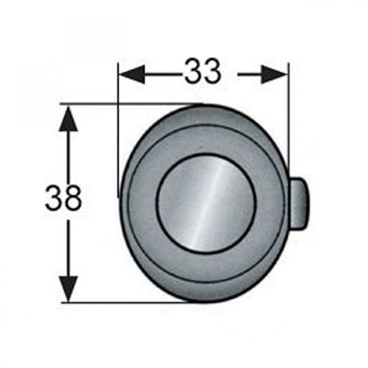 Pushlock Ovaal Chroom