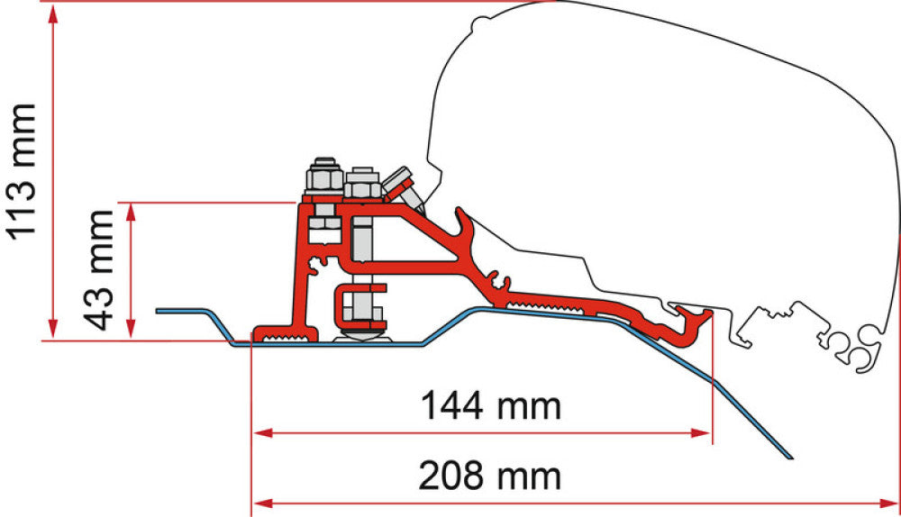 Fiamma Adapterkit Ducato H2 Skyroof