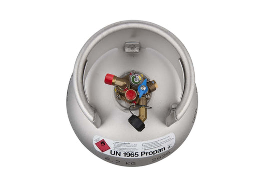 ALUMINIUM LPG FLES MULTIKRAAN MET KNIE