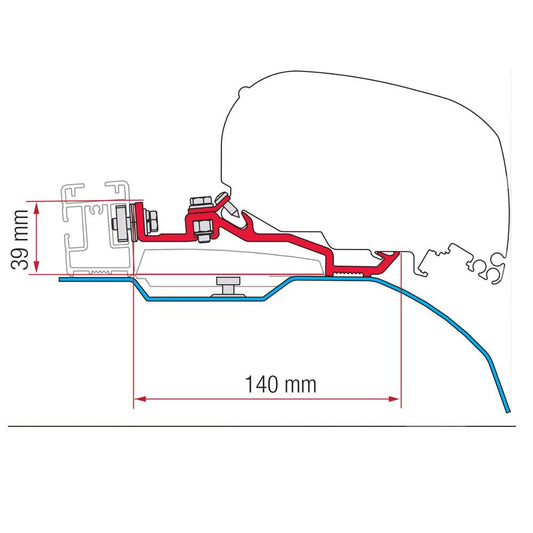 Fiamma Ducato SmartClamp Kit H2-L2/L3/L4 >2006 F80S
