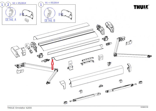 Thule roller tube D=30/6200 4,25m