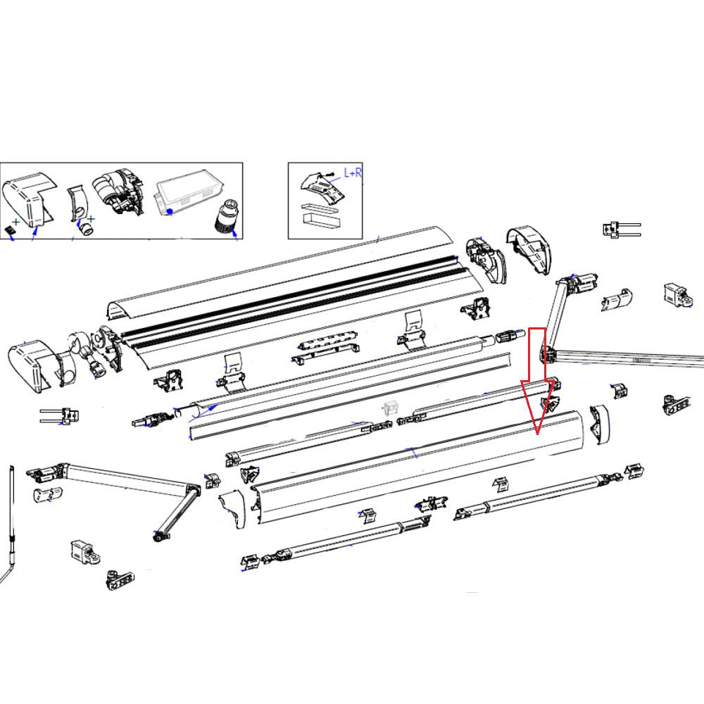 Thule 6300 Lead Rail 5.00 Wit