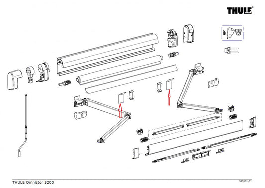 Thule Spring Support Roller Tube 5200