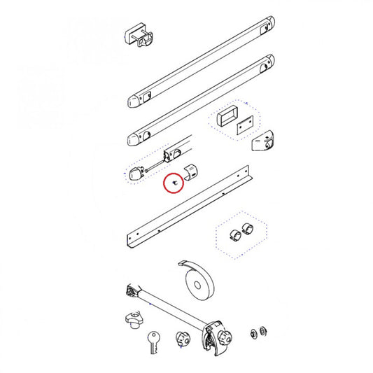 Thule Mounting Rail Screw Nail 100st.
