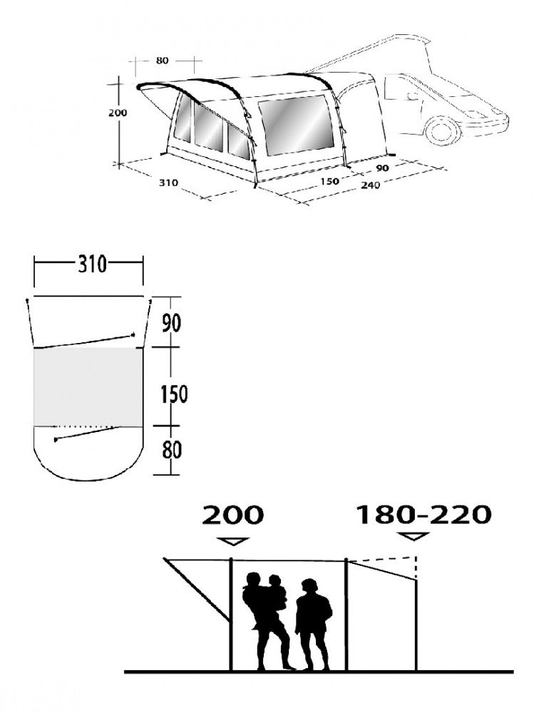 Outwell Busvoortent Darlington