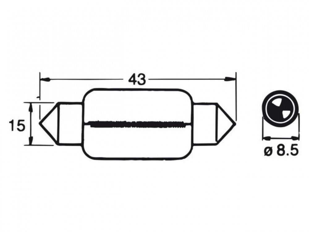Buislamp 12V/18W