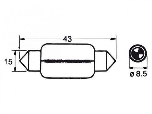 Buislamp 12V/18W
