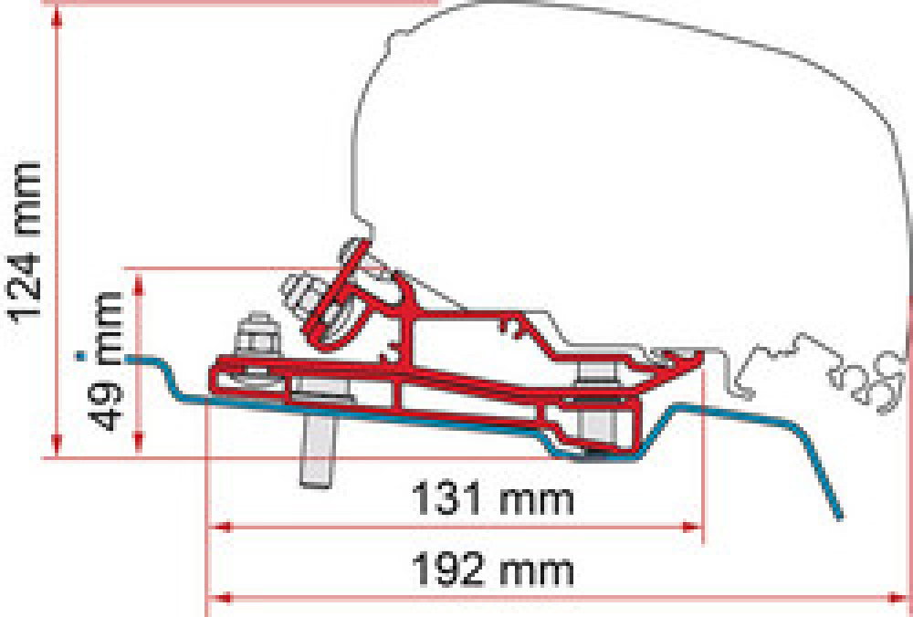 Fiamma Adapter Ford Transit L3H3 320